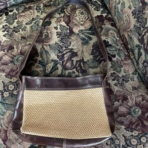 Authentic Vintage Bottega Veneta Jute and leather bag!